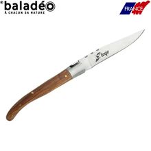 Product image of Laguiole knife, 11 cm, zebra wood, with pouch