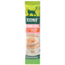 Product image of TITBIT 10გრ კრემ-სუპი ინდაურის ხორცის ნაჭრებით კატებისთვის