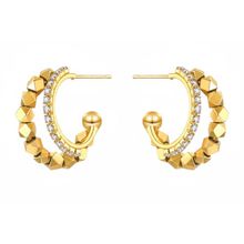 Product image of 14k მოოქროვილი საყურე ვერცხლის საკიდებით