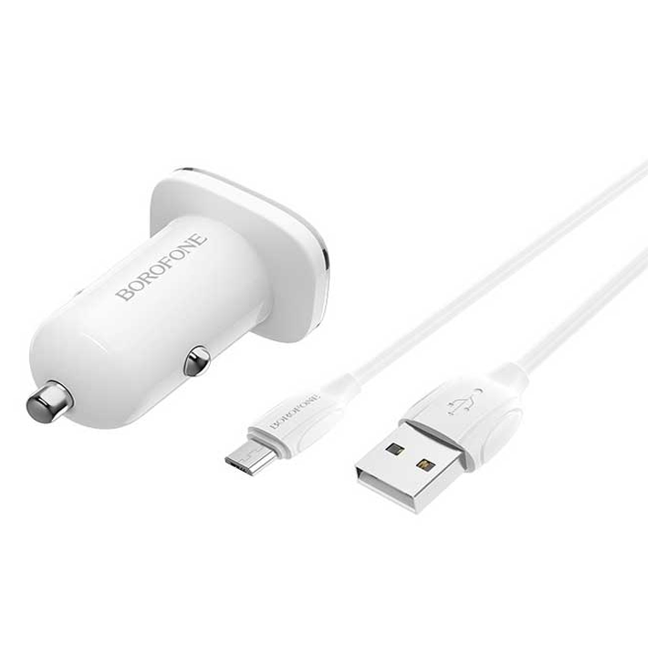 borofone-bz12-lasting-power-double-port-in-car-charger-setmicro-white