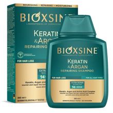 Product image of Bioxcin Keratin & Argan Repair Shampoo 300მლ დაზიანებული თმის შამპუნი