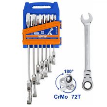 Product image of WADFOW WSP4207 ქანჩის გასაღების ნაკრები მოქნილი თავით 7ც