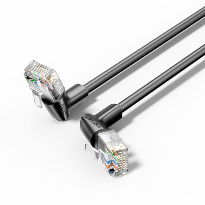 vention-ibsbi-cat6a-utp-rotate-right-angle-ethernet-patch-cable-3m-black-slim-type-speed-10gbps-qselis-kabeli