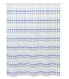 Product image of აბაზანის ფარდა კაუჭებით Bisk Punti Basic Multi 180x200 სმ