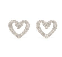 Product image of Swarovski Heart Shaped Silver Clip-on Earrings კლიპსის საყურე
