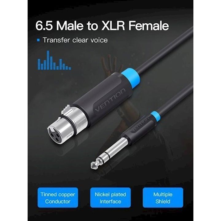 vention-bbebg-65mm-male-to-xlr-female-audio-cable-15m-black-photo-2