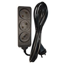 Product image of LINUS LIN-WO3x3MB დამაგრძელებელი 3Xბუდე 3მ შავი