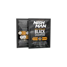 Product image of Nishman Black Shampoo Sachets 25მლ x 10psc თმისა და წვერის შესაღები შამპუნი შავი