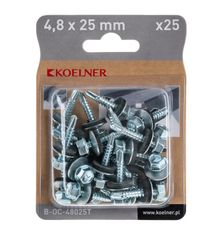 Product image of თვითმჭრელი ბურღი საყელურით Koelner EPDM   25 ც  4,8x25 B-OC-48025T  ბლისტი