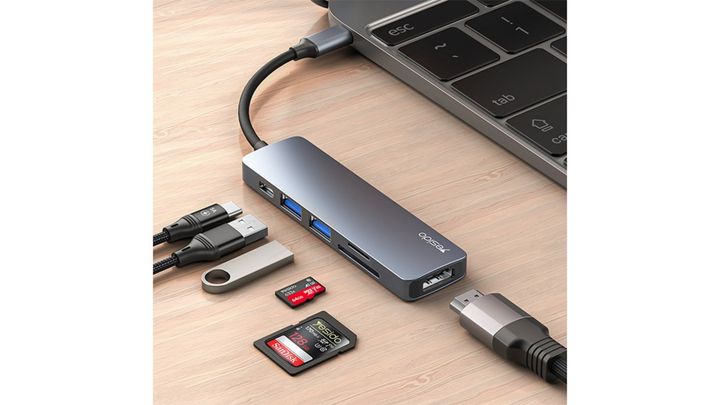 yesido-hb11-6in1-gadamqvani-habi-usb-c-to-tfsd-usb-3020pd-photo-2