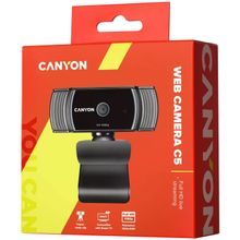 Product image of Web Camera/ CANYON webcam C5 Full HD 1080p Auto Focus Black