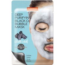 Product image of PUREDERM Deep Purifying Black O2 Bubble Mask charcoal სახის ნიღაბი