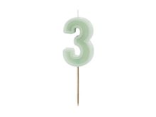 Product image of ციფრი სანთლები მწვანე ფერის 6სმ