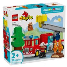 Product image of LEGO 10473 DUPLO TOWN FIRE TRUCK WITH HOSE AND FIREFIGHTER PREFABRICATED CONSTRUCTION 28ც