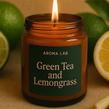 Product image of AROMA LAB Green Tea and Lemongrass სურნელოვანი სანთელი