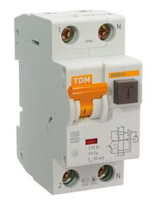 Product image of დიფერენციალური ავტომატი TDM SQ0202-0011 63 C50 30mА