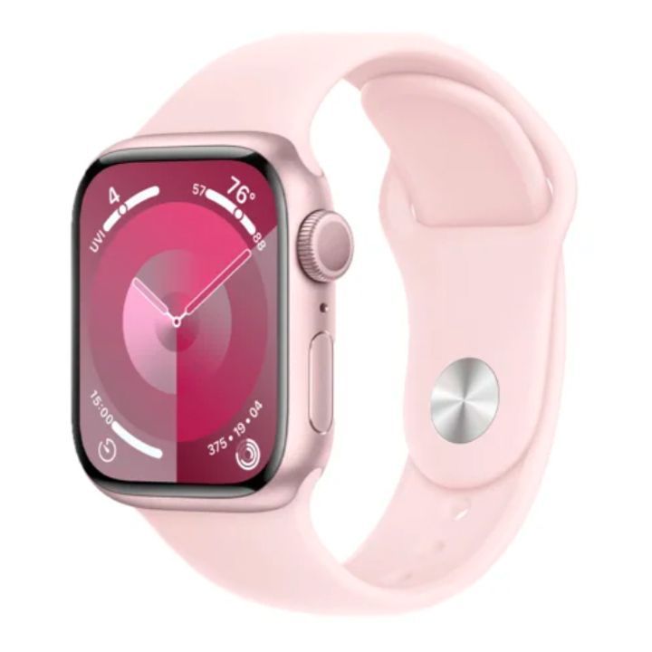 apple-watch-series-9-gps-41mm-pink-aluminium-case-with-light-pink-sport-band-ml-smart-saati