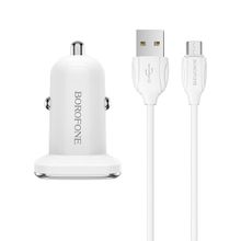 Product image of Borofone BZ12A Lasting power single port QC3.0 in-car charger set(Micro) White
