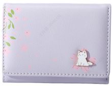 Product image of MINISO Womens Sakura Cat Tri-fold Short Wallet ქალის საფულე