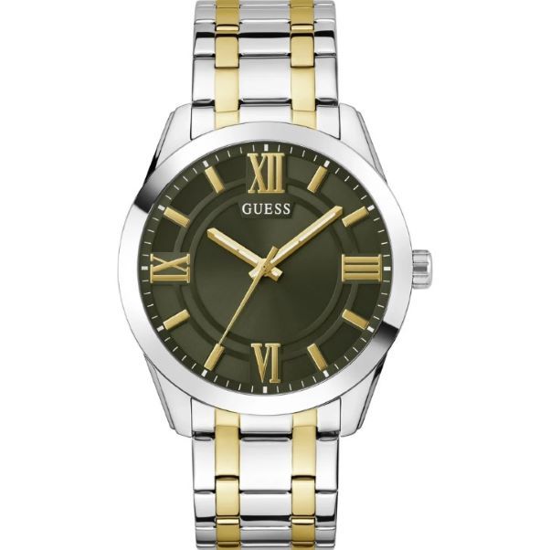 guess-mens-2-tone-silver-tone-analog-watch-saati