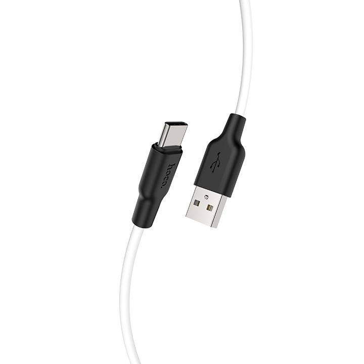 hoco-cable-x21-plus-silicone-charging-cable-for-type-cblackwhite