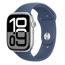 Product image of Apple Watch Series 10 GPS 42mm Silver Aluminium Case with Denim Sport Band (S/M) სმარტ საათი