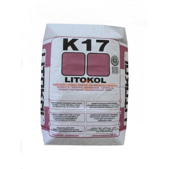 წებოცემენტი K17 LITOKOL GREY 25კგ - Extra.ge - 387415