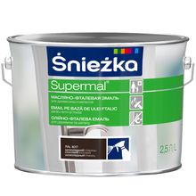 Product image of ემალი ზეთოვან-ფთალური Sniezka Supermal 2.5 ლ პრიალა შოკოლადისფერი