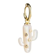 Product image of Eshvi საყურე MOP CACTUS With Clear Crystals