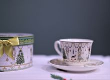 Product image of ჭიქა 220 მლ მაკნატუნების გამოსახულებით - ფაიფური (საახალწლო)