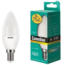 Product image of CAMELION LED8-C35/830/E27 LED ნათურა  