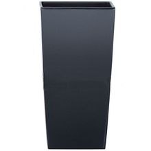 Product image of PROSPERPLAST URBI SQUARE DURS S433 265 მმ, შავი პლასტმასის ქოთანი ყვავილებისთვის