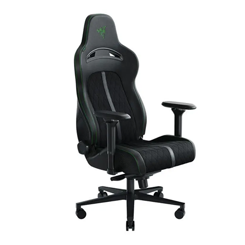 razer-gaming-chair-enki-pro-pu-leather--alcantara-black-green-gaming-savardzeli-photo-2