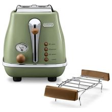 Product image of DELONGHI ICONA VINTAGE CTOV2103.GR 2 სლოტით მწვანე ტოსტერი