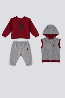Product image of US POLO ASSN USB1433 V1 ბავშვის სამეული შარვლით, ჟილეტით