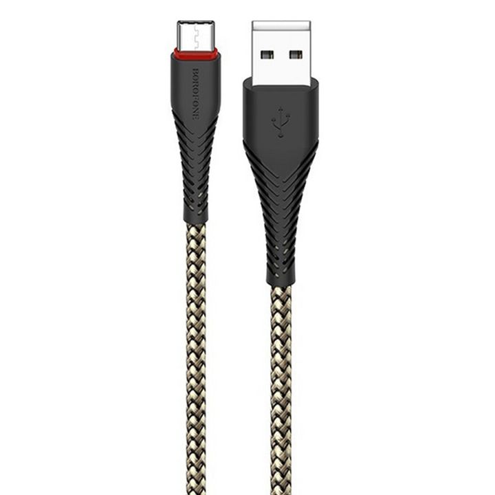 borofone-bx25-powerful-charging-data-cable-for-type-c-black