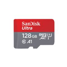 Product image of SanDisk 128GB Ultra MicroSD/HC UHS-I Card 140MB/S Class 10 SDSQUAB-128G-GN6MN მეხსიერების ბარათი