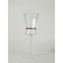 Product image of Nisse 20.8x8.3x8სმ 6ც შამპანურის ჭიქა ოქროსფერი რკალით