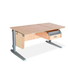 Product image of სამეცადინო მაგიდა 'ერგო' ეკო 75/40R მრგვალი კუთხით, დასაკიდი ტუმბო TCH 07