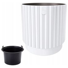 Product image of FORM PLASTIC MIKA CYLI 30, 17.24 ლ, თეთრი ყვავილის ქოთანი