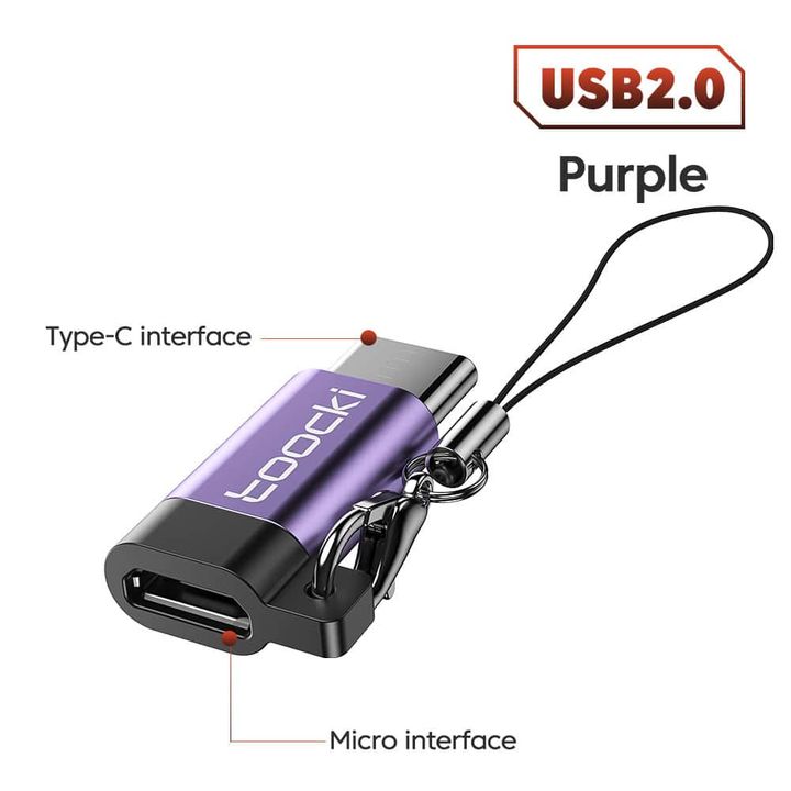 toocki-micro-usb-to-usb-c-otg-mini-portable-high-speed-otg-adapteri-photo-2