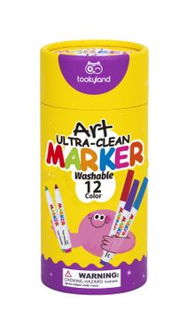 Product image of ადვილად რეცხვადი ფერადი მარკერები — 12 ფერი