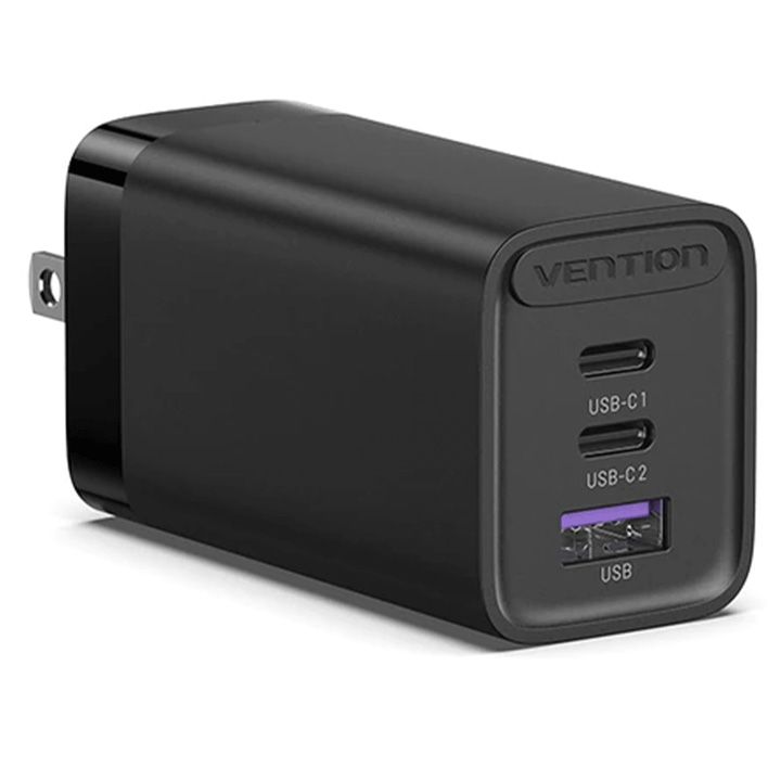 vention-fedb0-eu-3-port-usbcca-gan-charger65w30w30w-eu-plug-black-photo-2