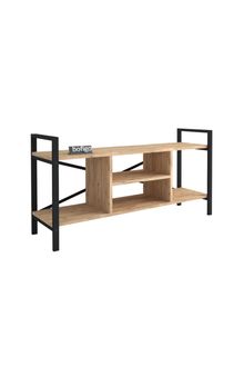 Product image of Comfo ტელევიზორის მაგიდა მეტალის კარკასით და ფიჭვის ფაქტურით