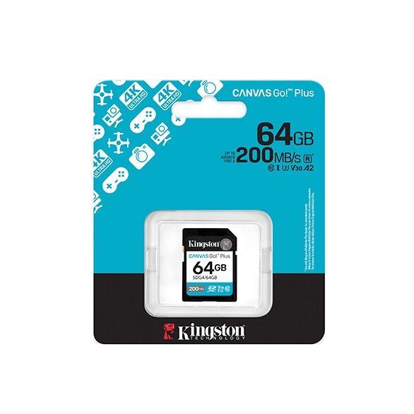 sdg464gb-kingston-64gb-sdxc-canvas-go-plus-gen4-200mbs-c10-uhs-i-u3-v30