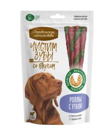 Product image of PETFEST Chewy roll with duck 100გრ სნექი საშუალო და დიდი ჯიშის ძაღლისთვის, კატებისთვის