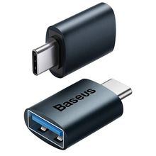 Product image of Baseus ZJJQ000001 Ingenuity Series Mini OTG Adaptor Type-C to USB-A 3.1 Black ადაპტერი