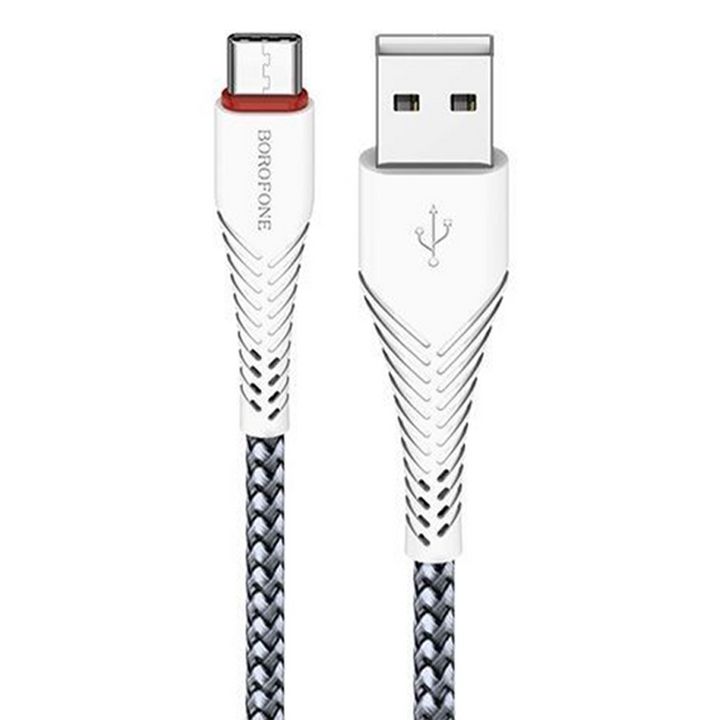 borofone-bx25-powerful-charging-data-cable-for-type-c-whit