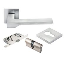 Product image of Morelli სახელურის კომპლექტი ცილინდრი გასაღები/გასაღებზე "Pierres" DIY MH-49-S6-KH SC matte chrome