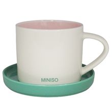 Product image of MINISO Striped Series Ceramic Mug with Saucer 280მლ ჭიქა